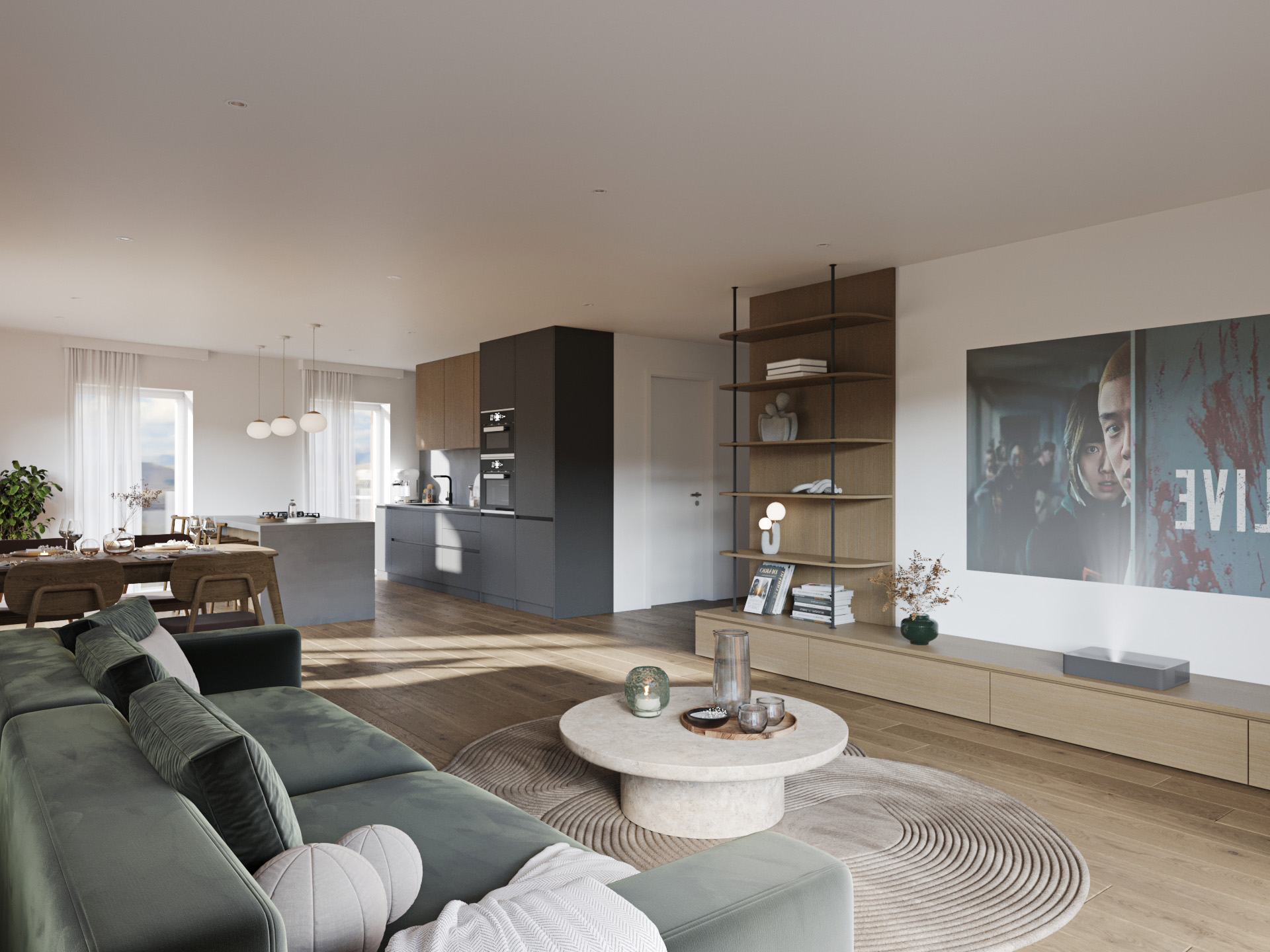 Interior and Exterior renders for a building in Switzerland